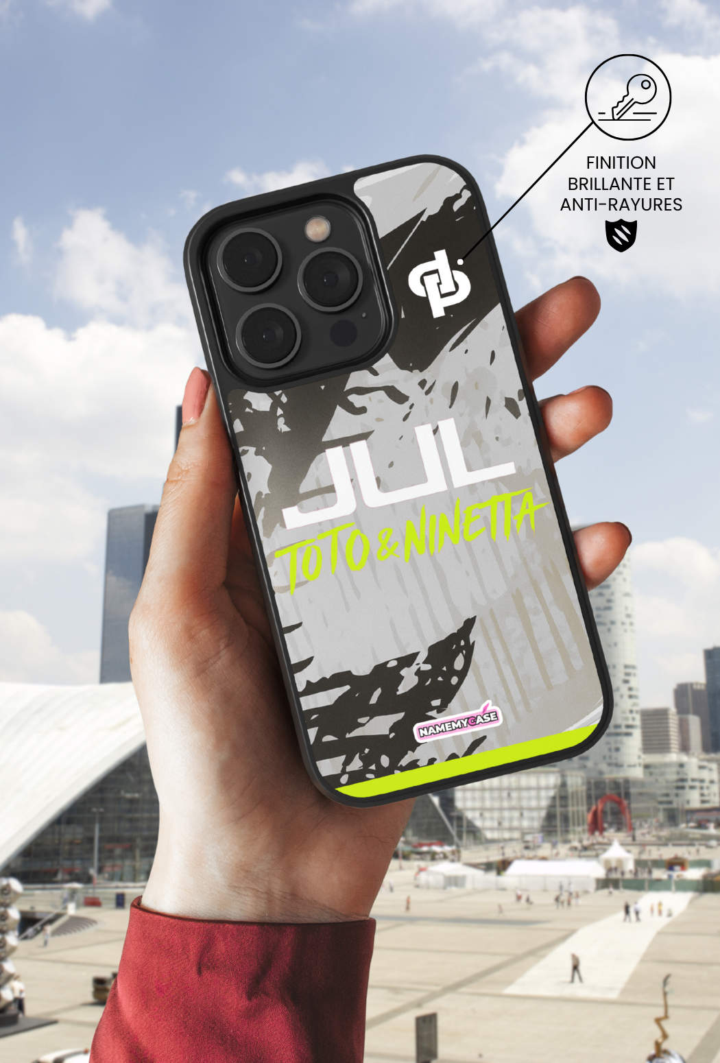 Coque iPhone - Maillot Jul Toto & Ninetta - Rose