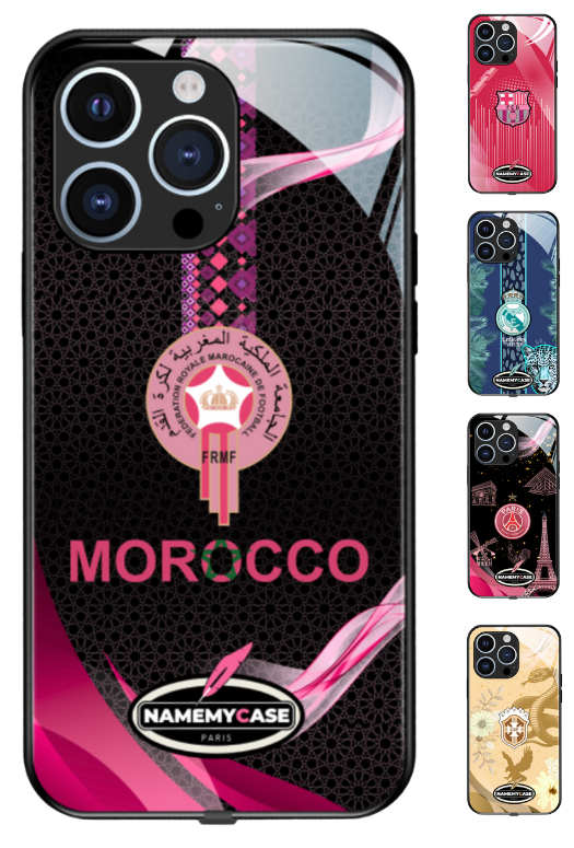 Coque iPhone - Maroc Rose et Noir