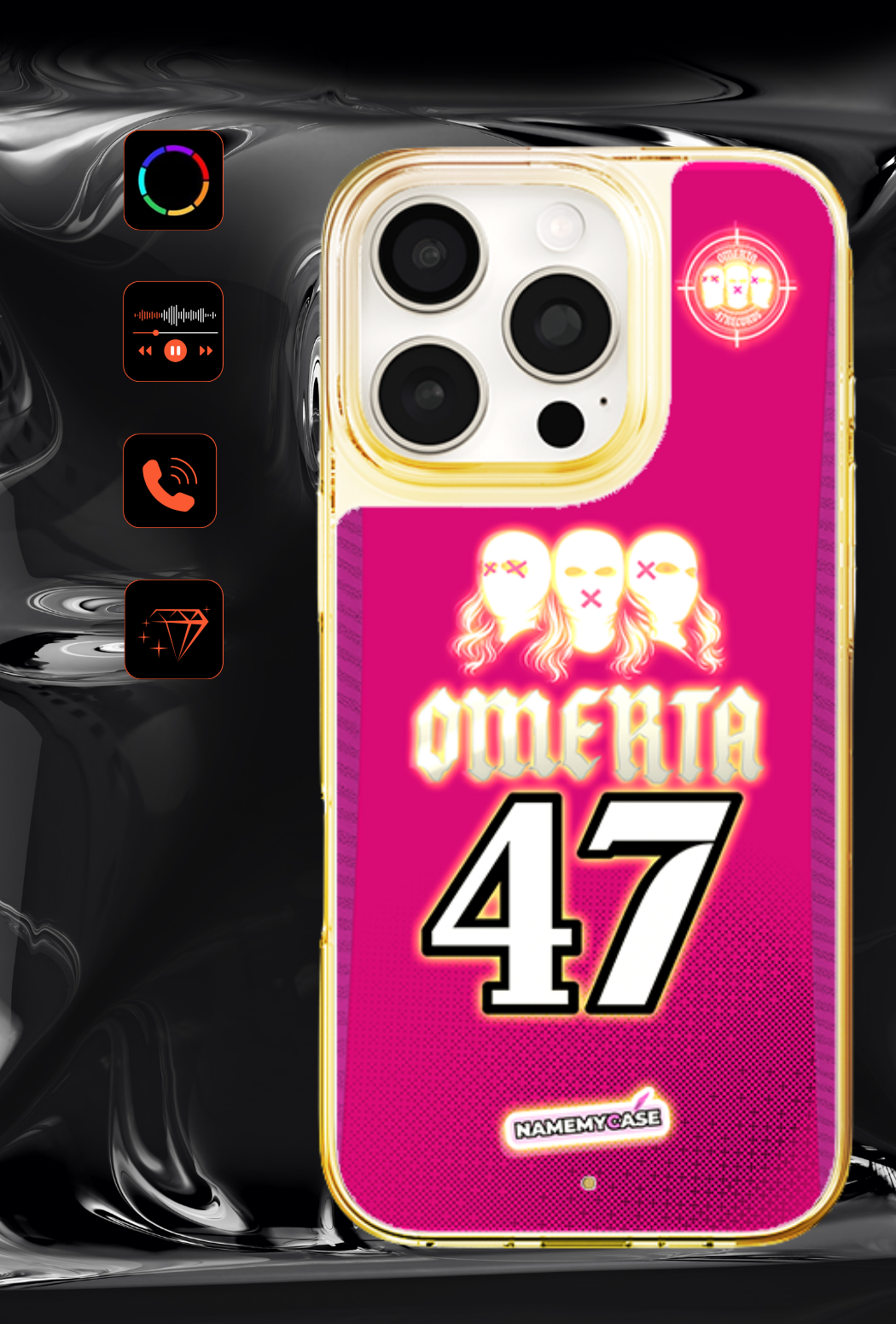 Coque iPhone LED - Omerta Rose