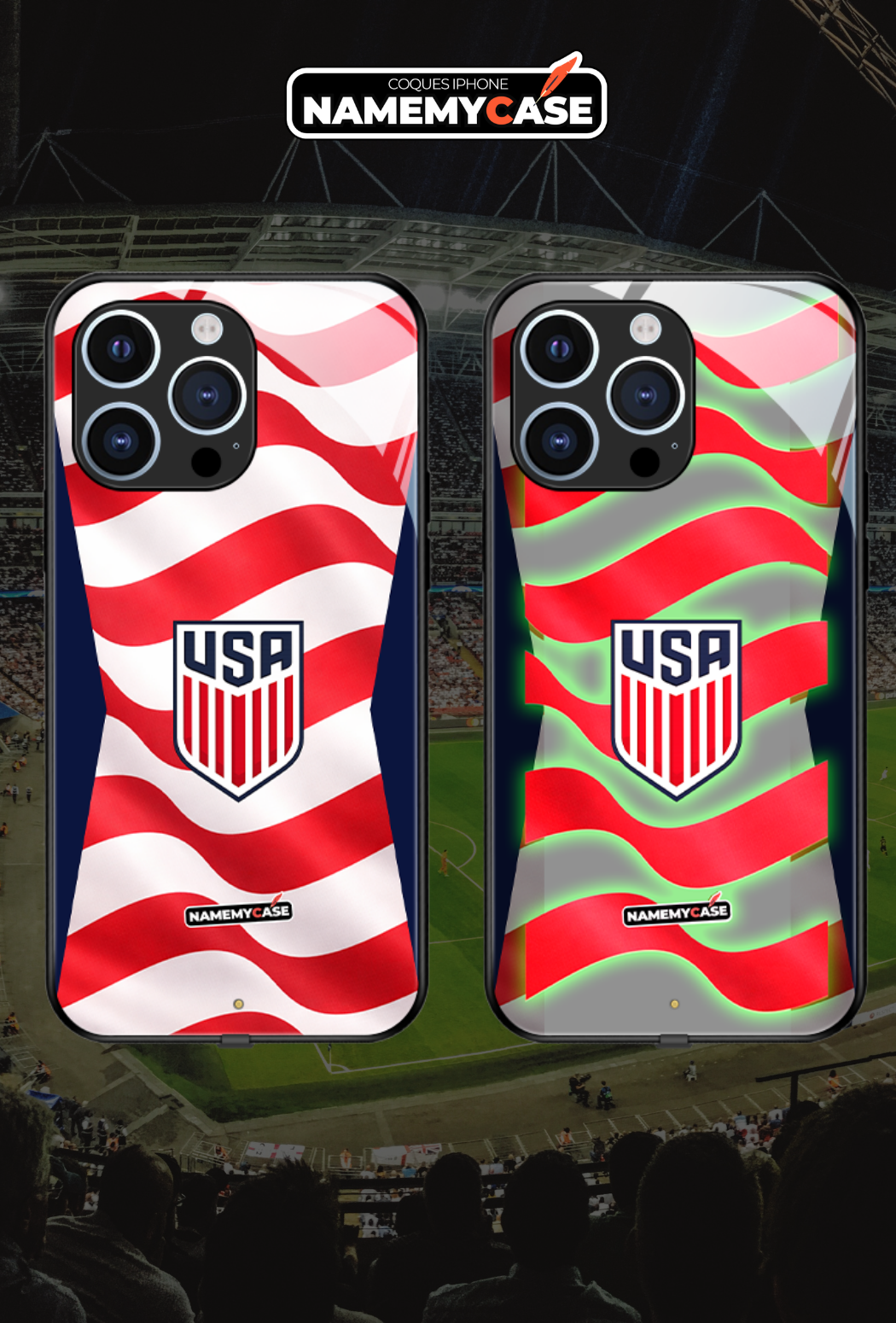 Coque iPhone LED - Maillot Coupe du Monde USA