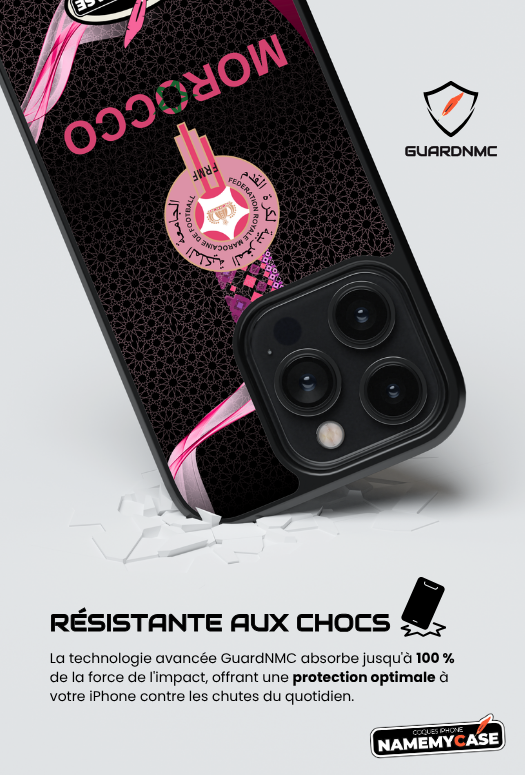 Coque iPhone - Maroc Rose et Noir