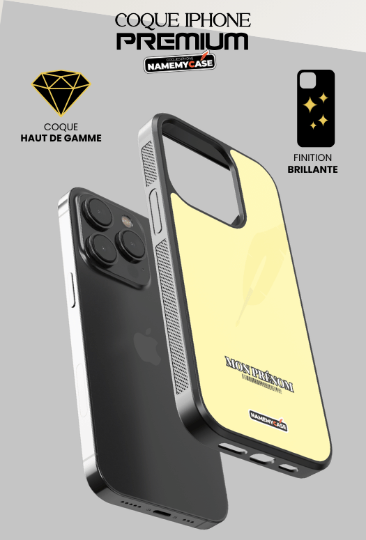 Coque iPhone - Simply jaune pastel