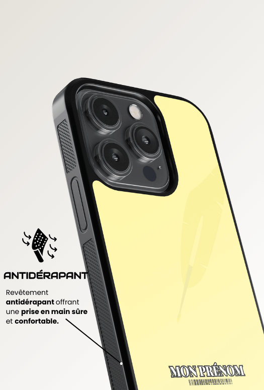 Coque iPhone - Simply jaune pastel