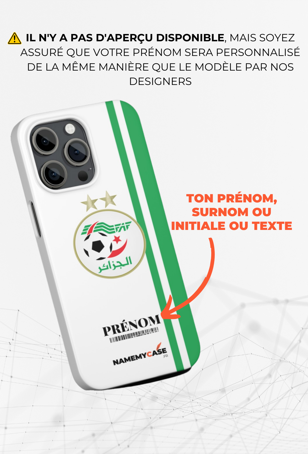 Algerie White - IPhone Coque Personnalisée