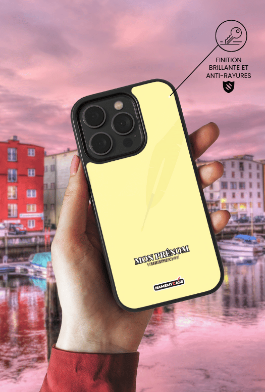 Coque iPhone - Simply jaune pastel