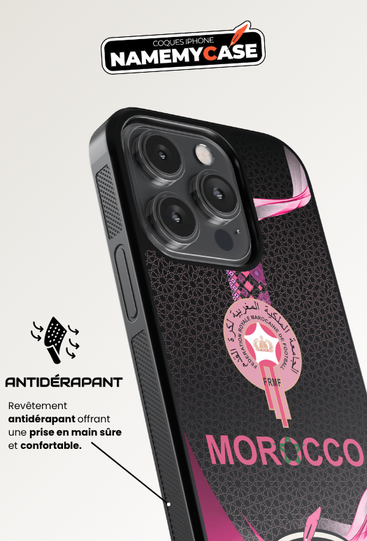 Coque iPhone - Maroc Rose et Noir