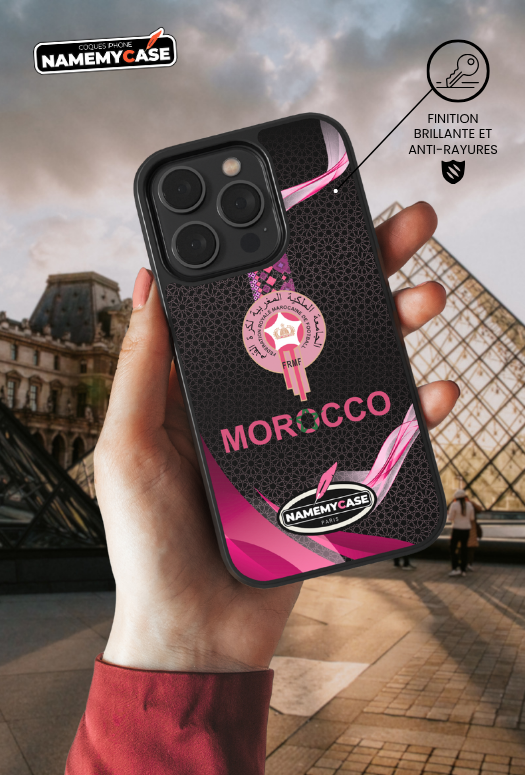 Coque iPhone - Maroc Rose et Noir