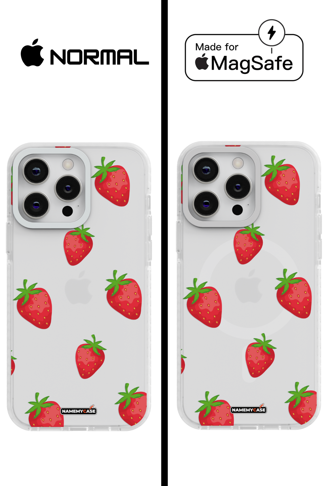 Coque iPhone Transparente - Fraise Fresh