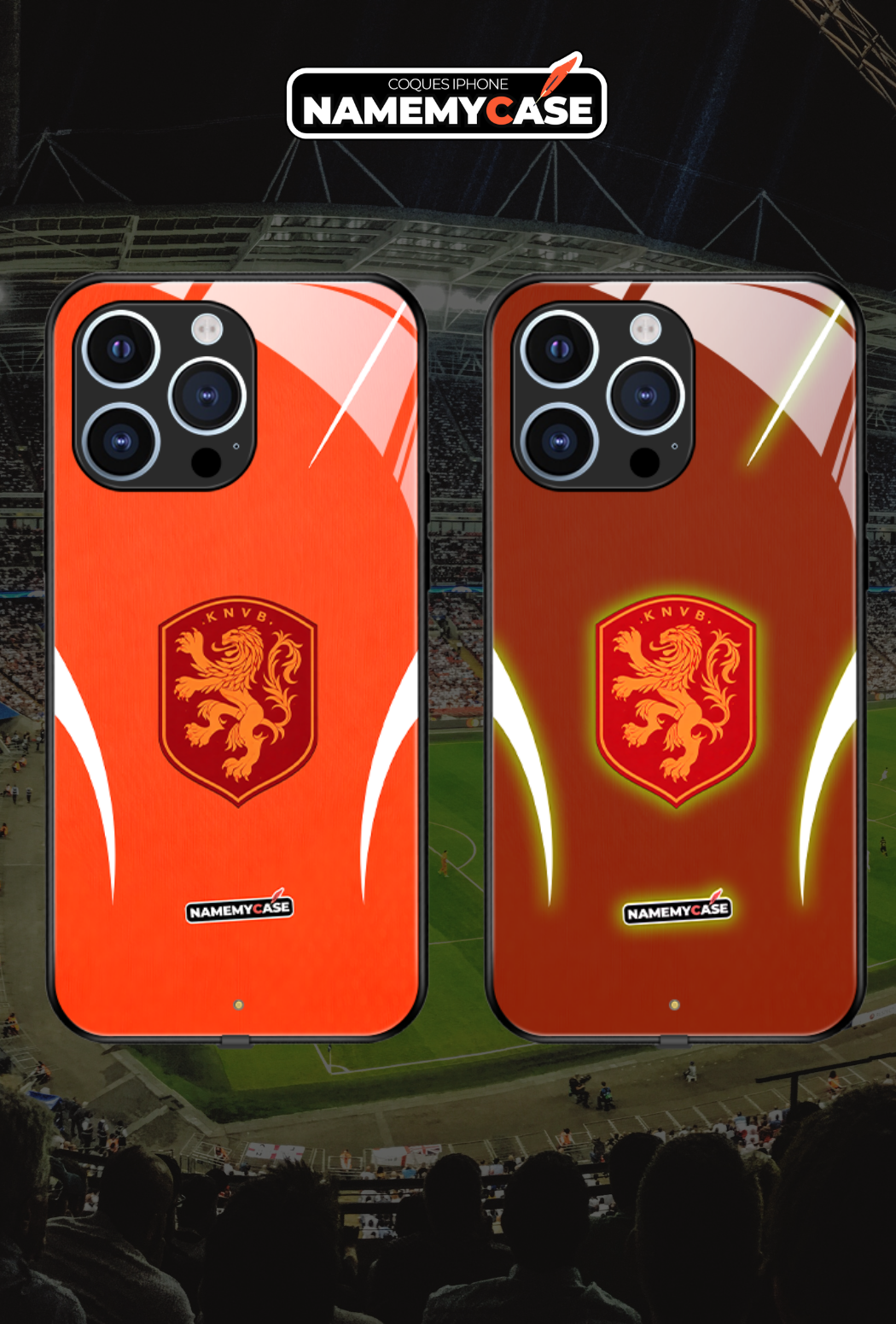 Coque iPhone LED - Maillot Coupe du Monde Pays-Bas