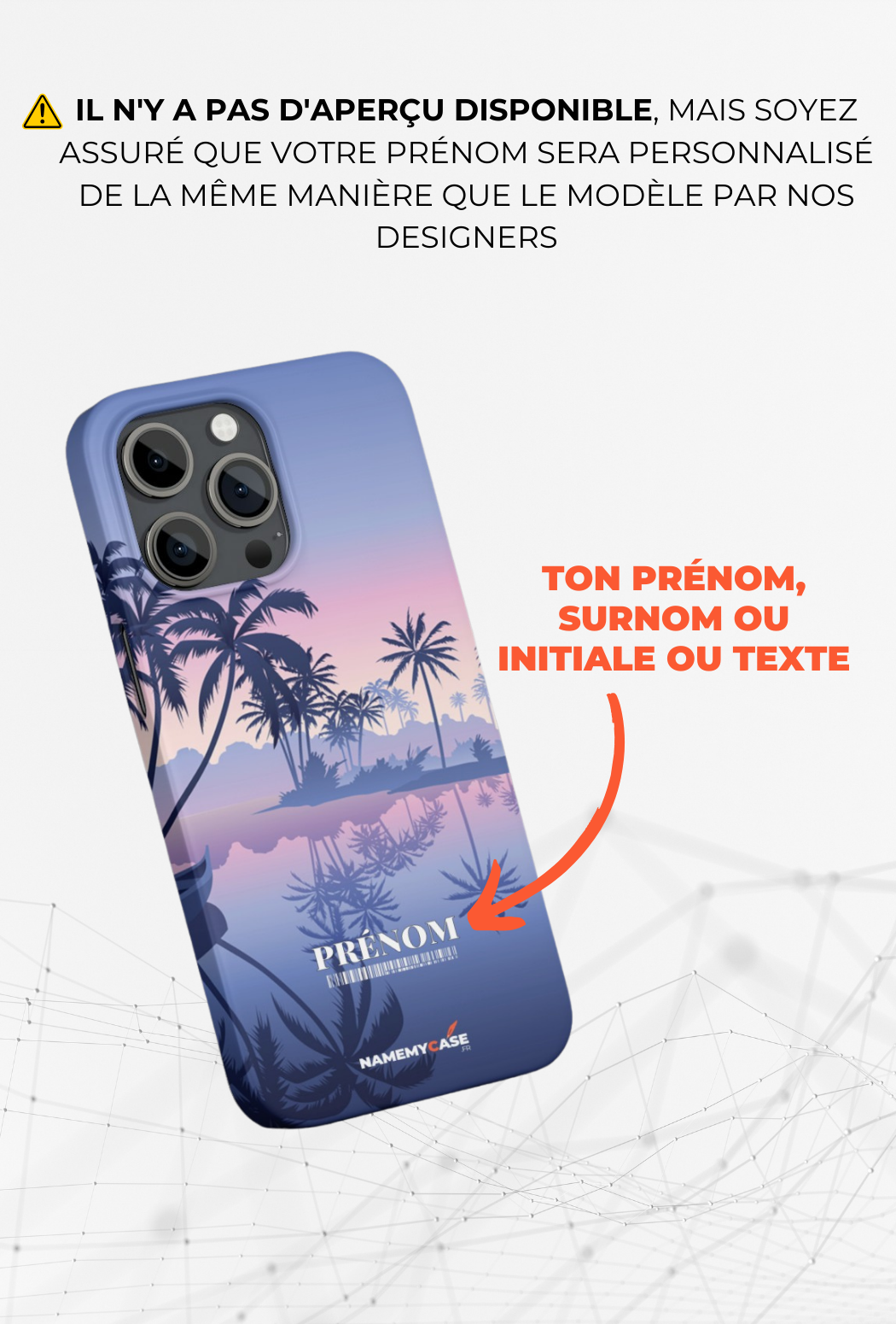 Purple palm - IPhone Coque Personnalisée