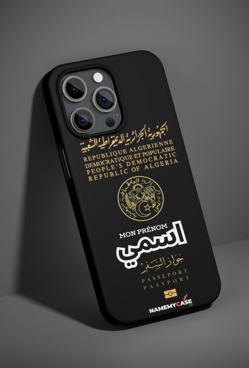 IPhone Coque Personnalisée - Algerie Passeport Black