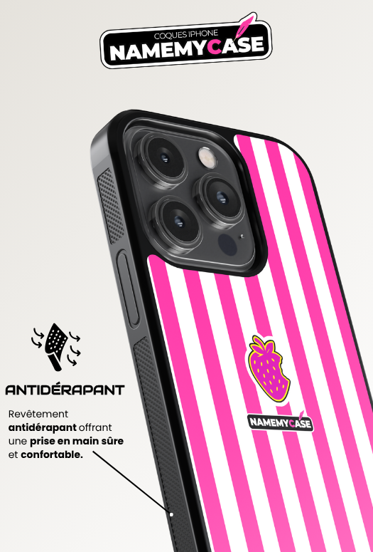 Coque iPhone - NmcPro - Fraise Gloss Shine