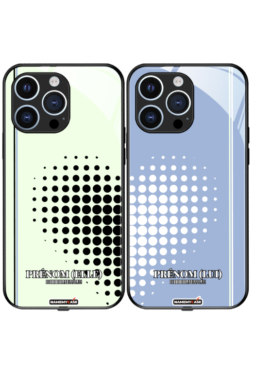 Coque iPhone à partager - Cœur abstrait 4