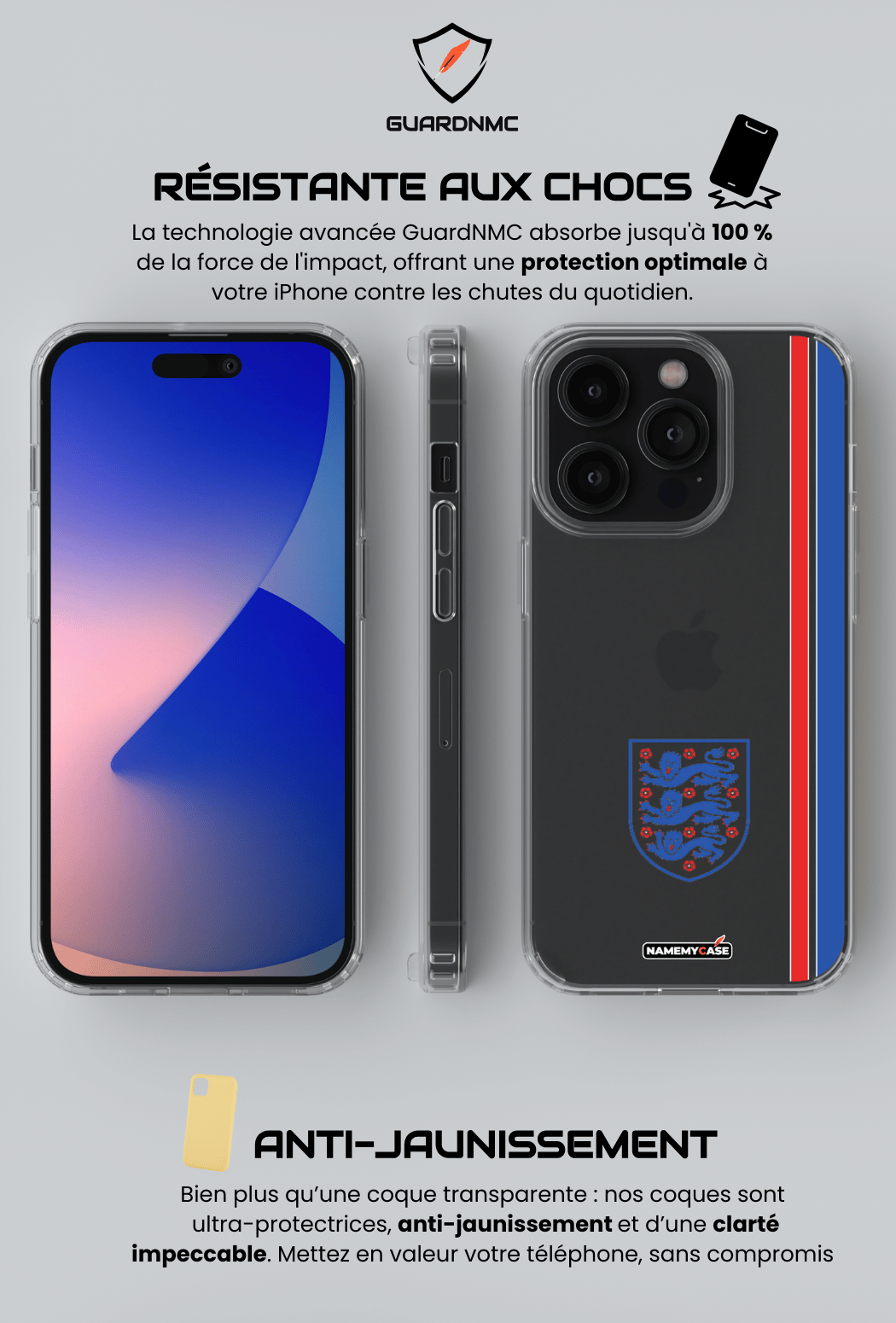 Coque iPhone Transparente - Angleterre