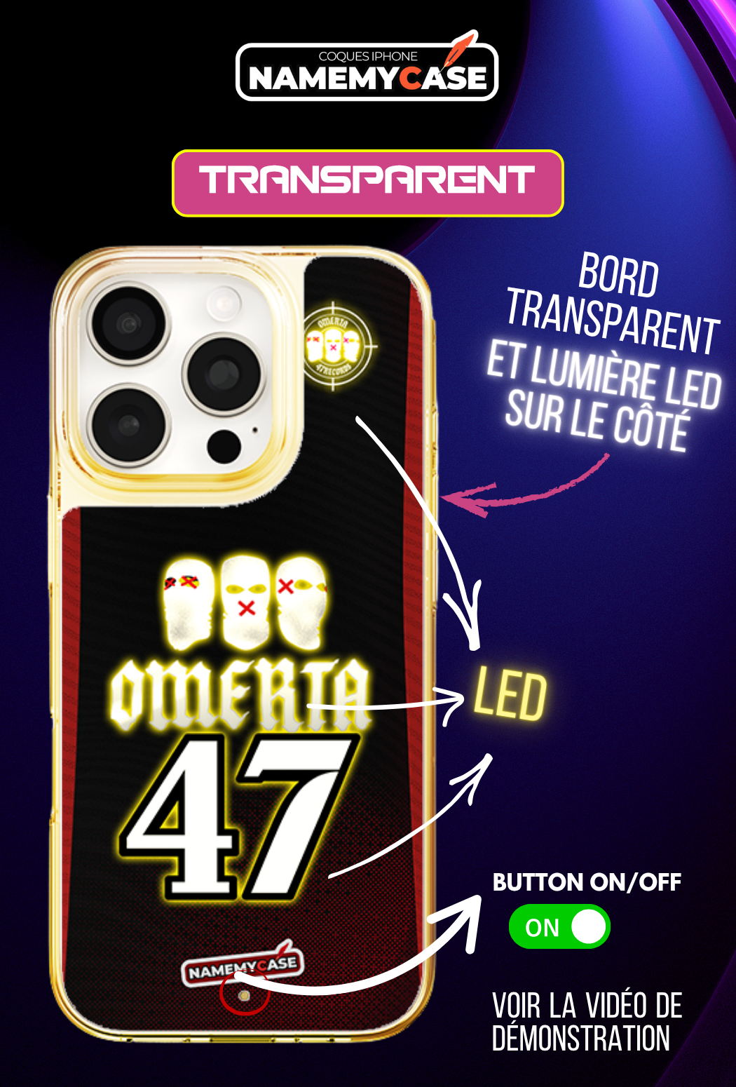 Coque iPhone LED - Omerta 47