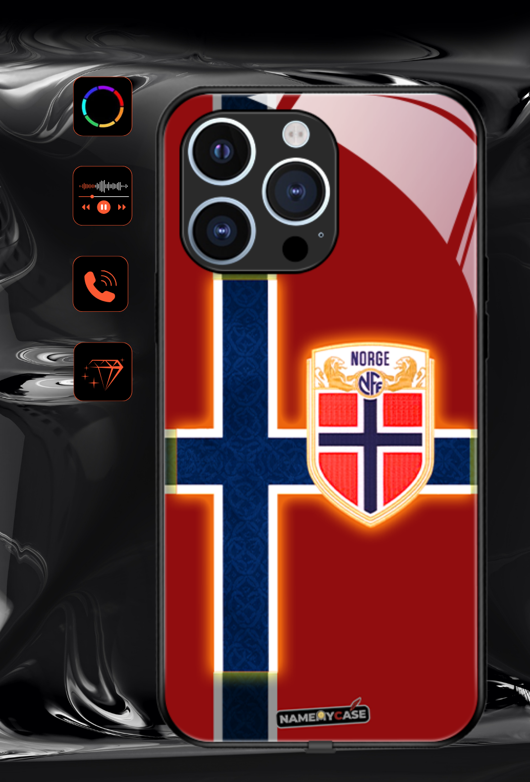 Coque iPhone LED - Maillot Coupe du Monde Norvège