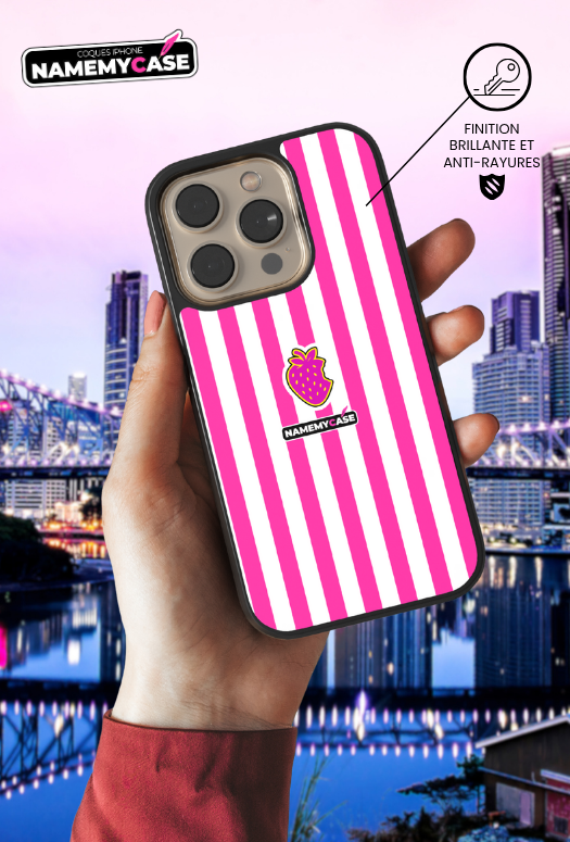 Coque iPhone - NmcPro - Fraise Gloss Shine