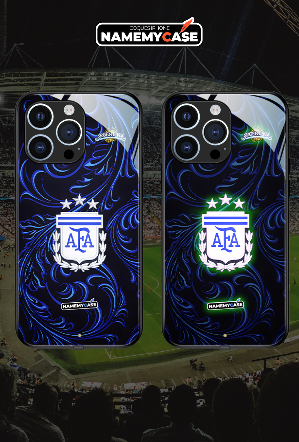 Coque iPhone LED - Maillot Coupe du Monde Argentine