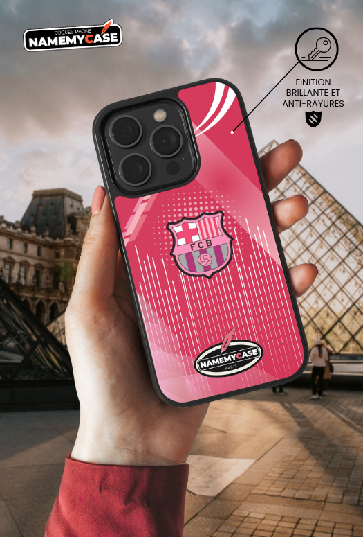 Coque iPhone - Fc Barcelone Rose