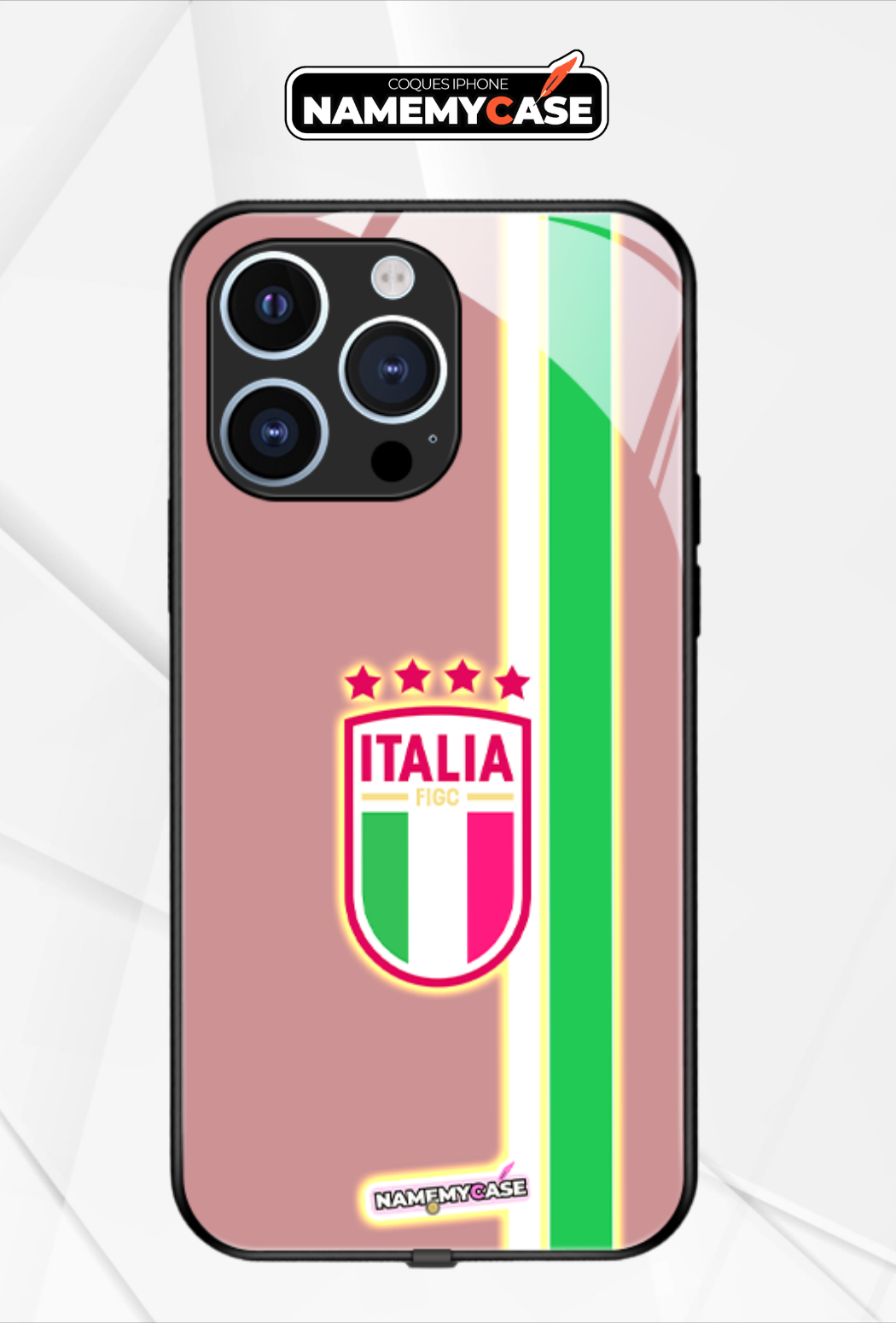 Coque iPhone LED - Italie rose