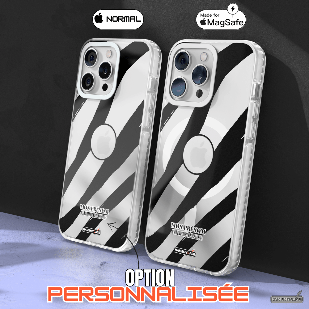 Coque iPhone Transparente - Noir Attack
