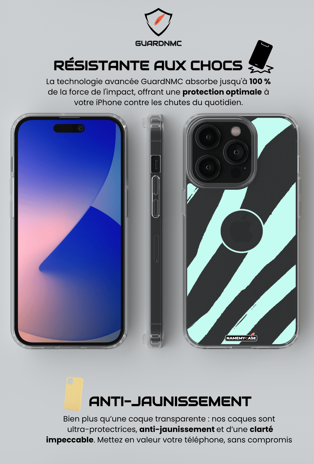 Coque iPhone Transparente - Pastel Attack