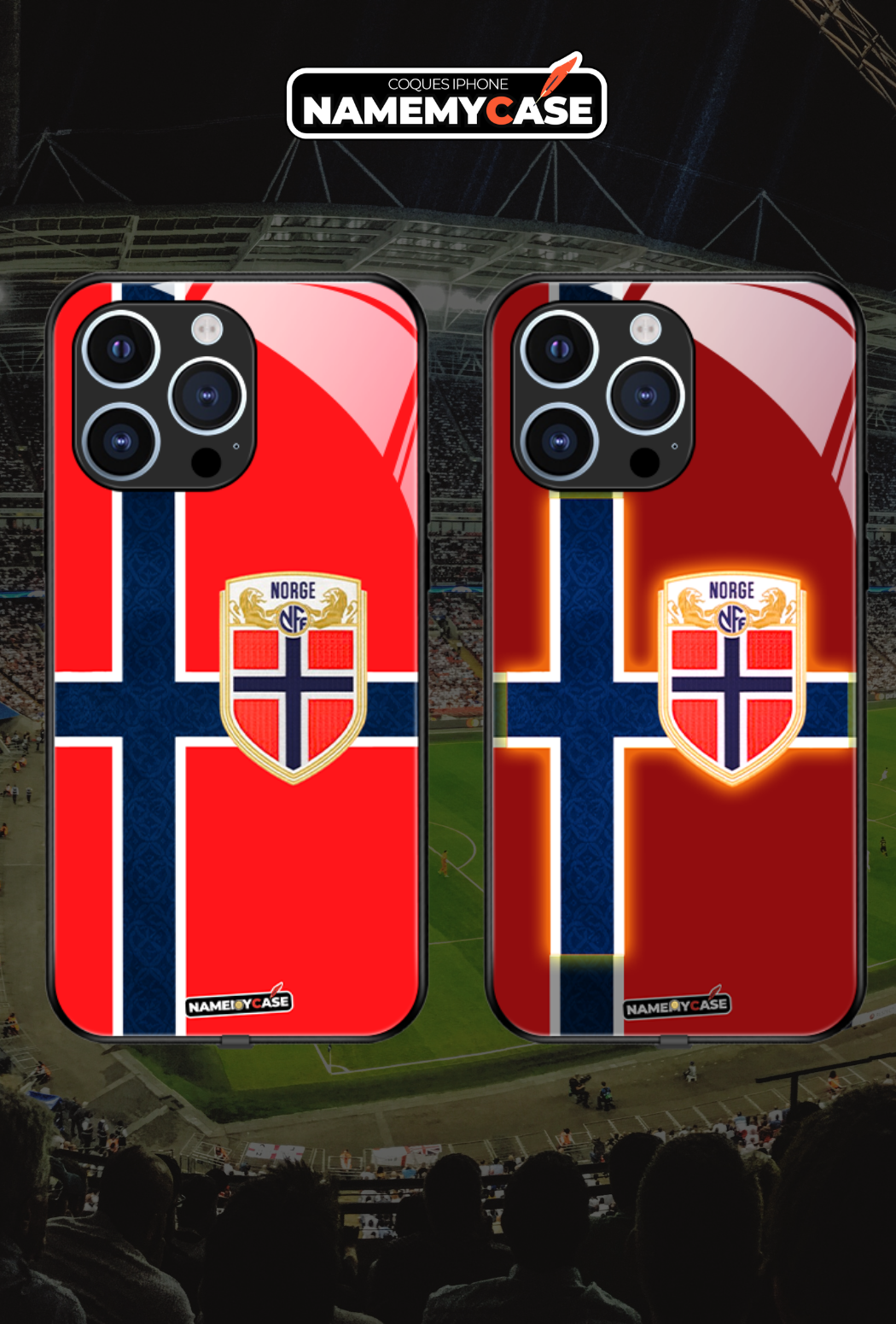 Coque iPhone LED - Maillot Coupe du Monde Norvège