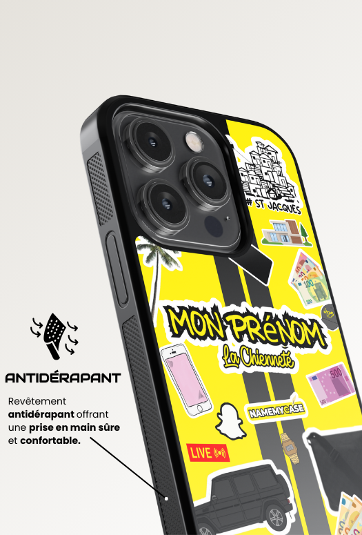 Coque iPhone - Nasdas Jaune
