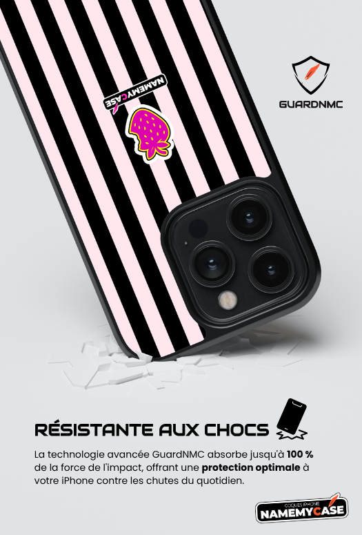 Coque iPhone - NmcPro - Fraise Pink Rebel