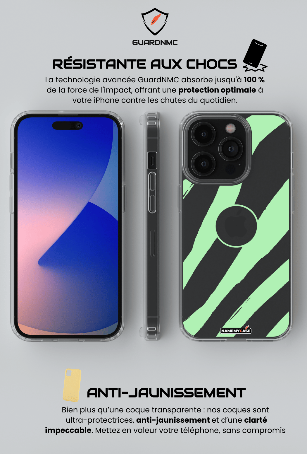 Coque iPhone Transparente - Menthe Attack