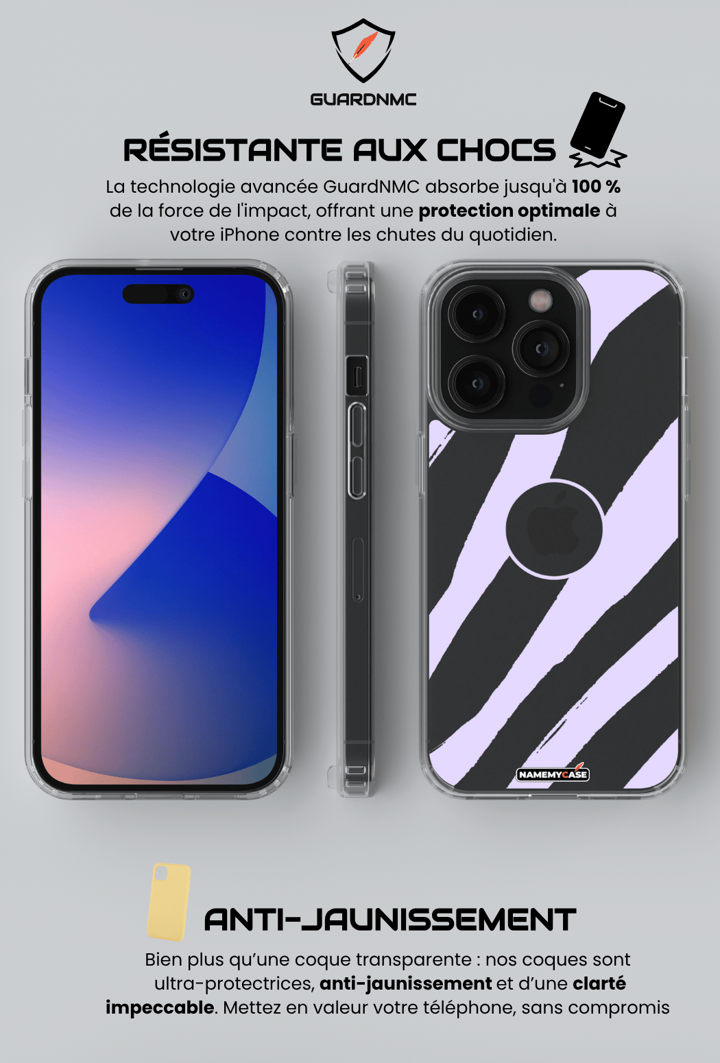 Coque iPhone Transparente - Lavande Attack