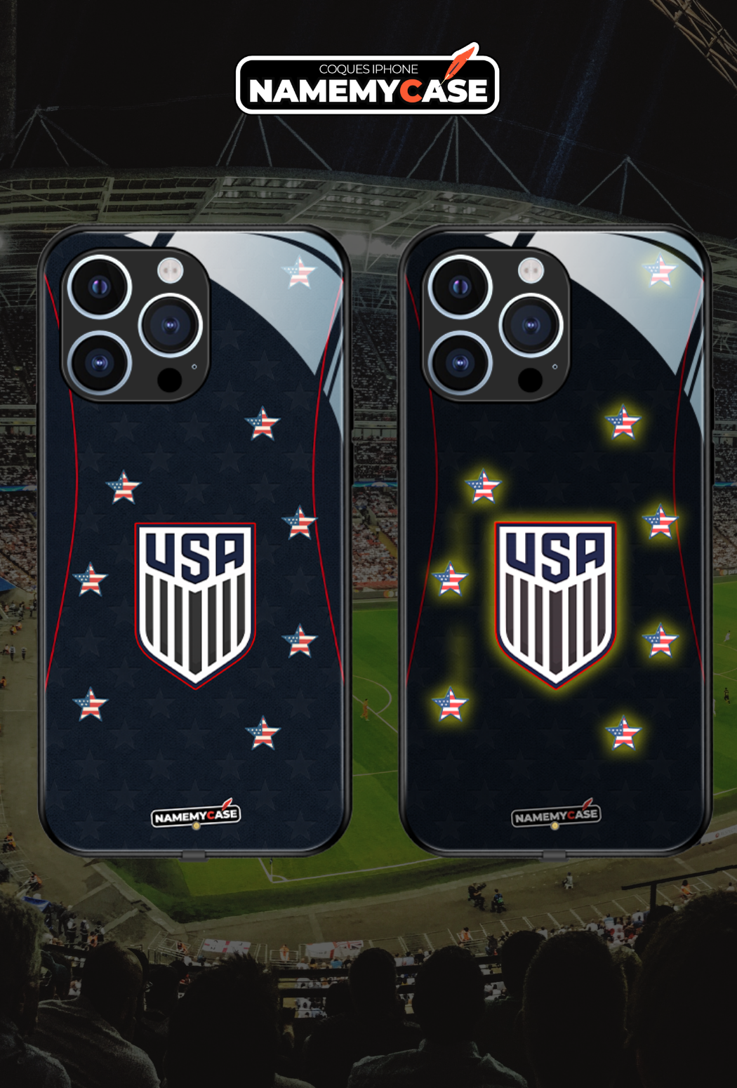Coque iPhone LED - Maillot Coupe du Monde USA