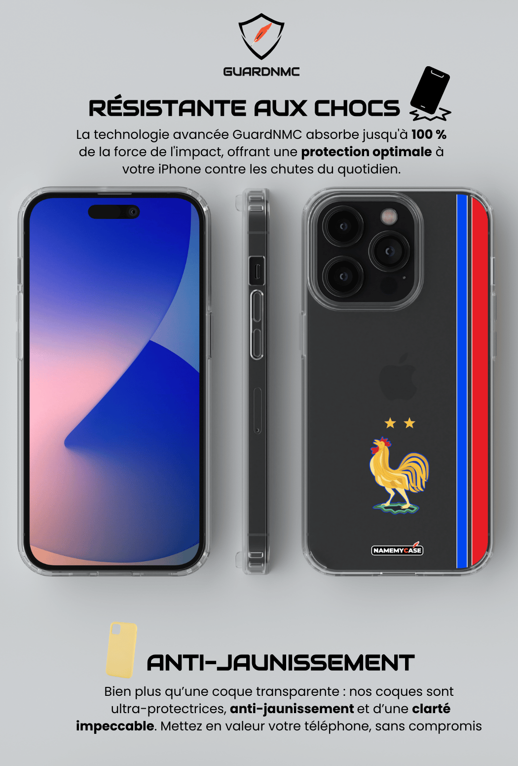 Coque iPhone Transparente - France