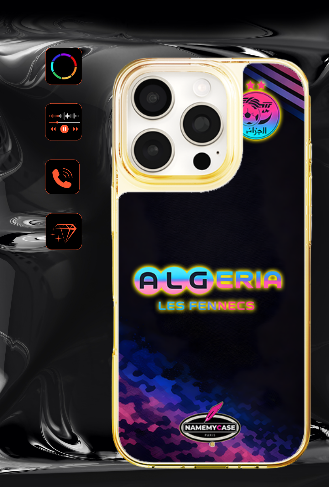 Coque iPhone LED - Algerie Fennecs