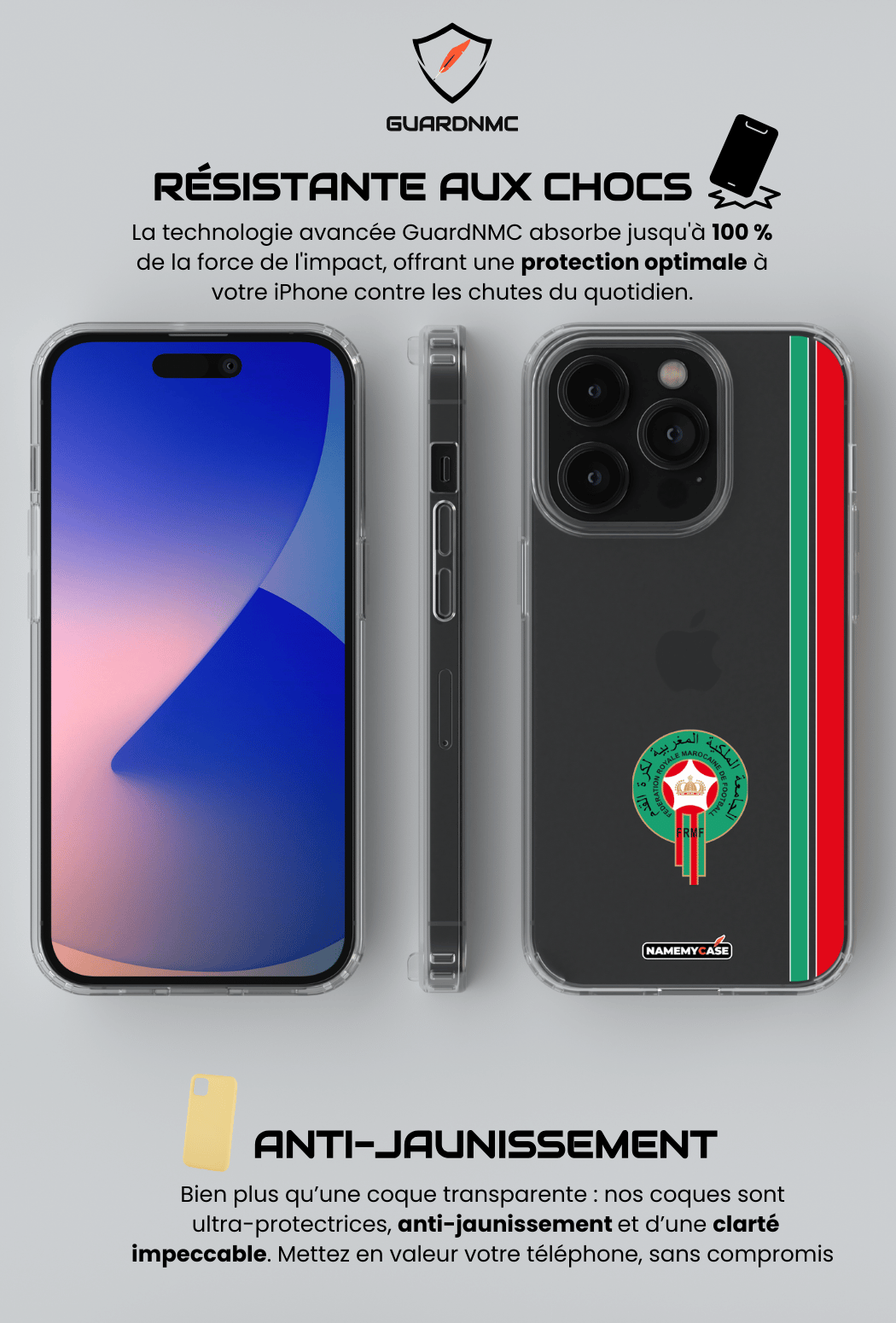 Coque iPhone Transparente - Maroc