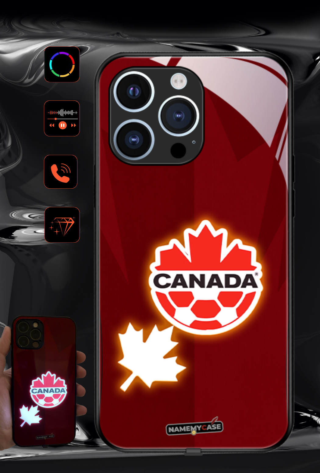 Coque iPhone LED - Maillot Coupe du Monde Canada