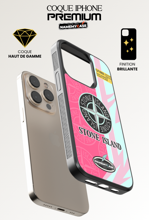 Coque iPhone - Stone Island Rose