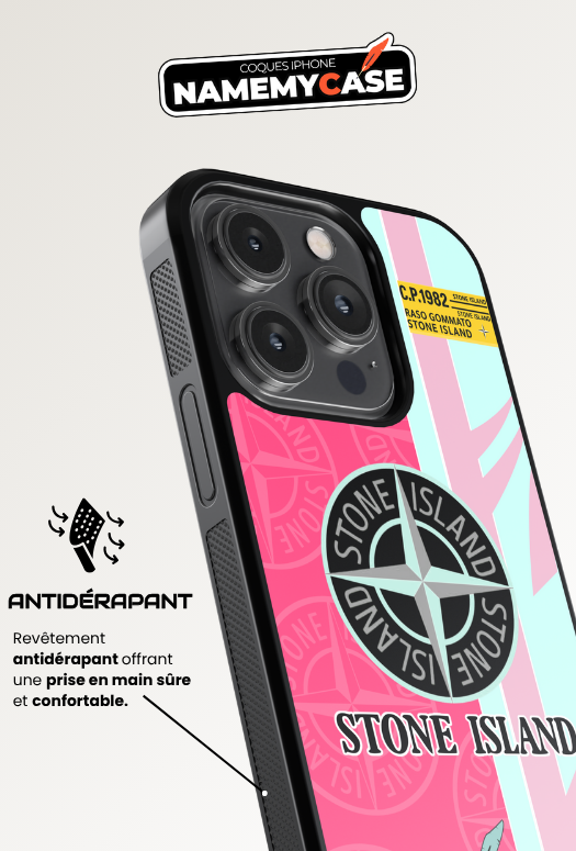 Coque iPhone - Stone Island Rose