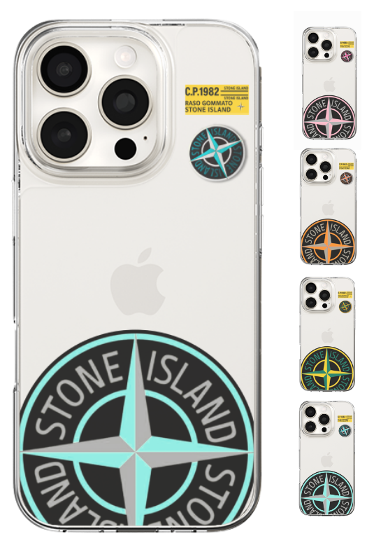Coque iPhone - Stone Island Bleu