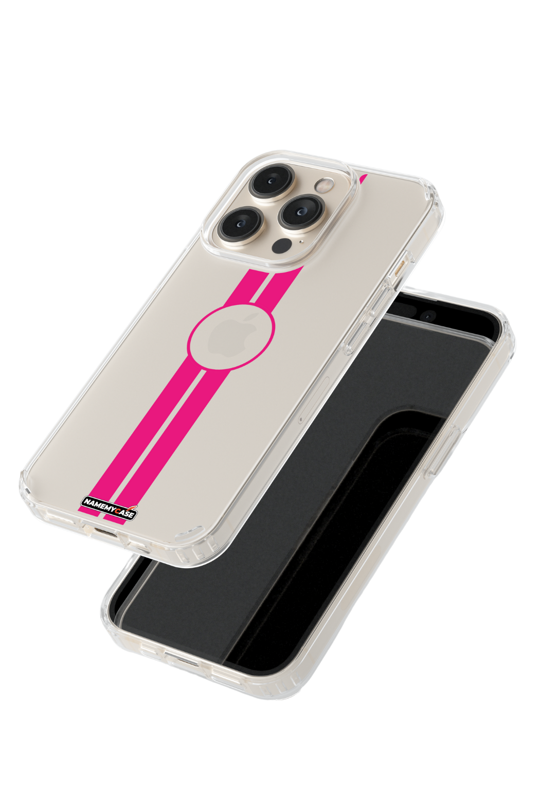 Coque iPhone Transparente - Pink Stripe
