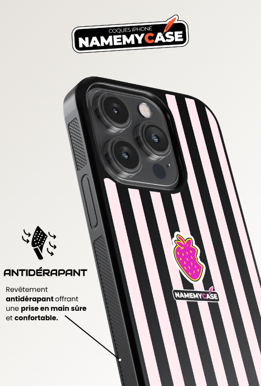 Coque iPhone - NmcPro - Fraise Pink Rebel