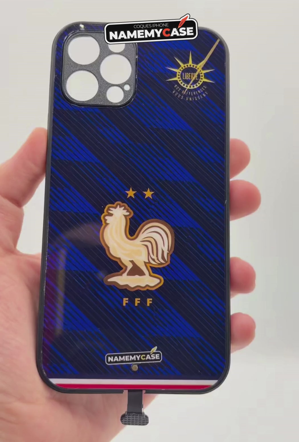 Coque iPhone LED - Maillot Coupe du Monde France