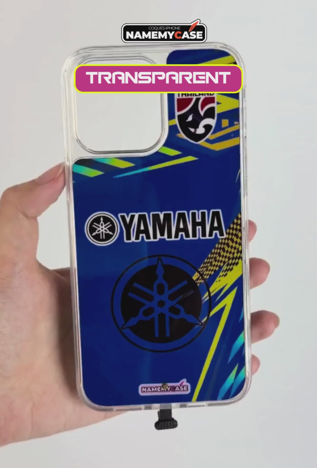 Coque iPhone LED - Yamaha Bleu