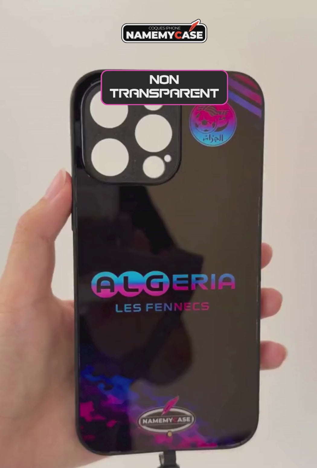 Coque iPhone LED - Algerie Fennecs