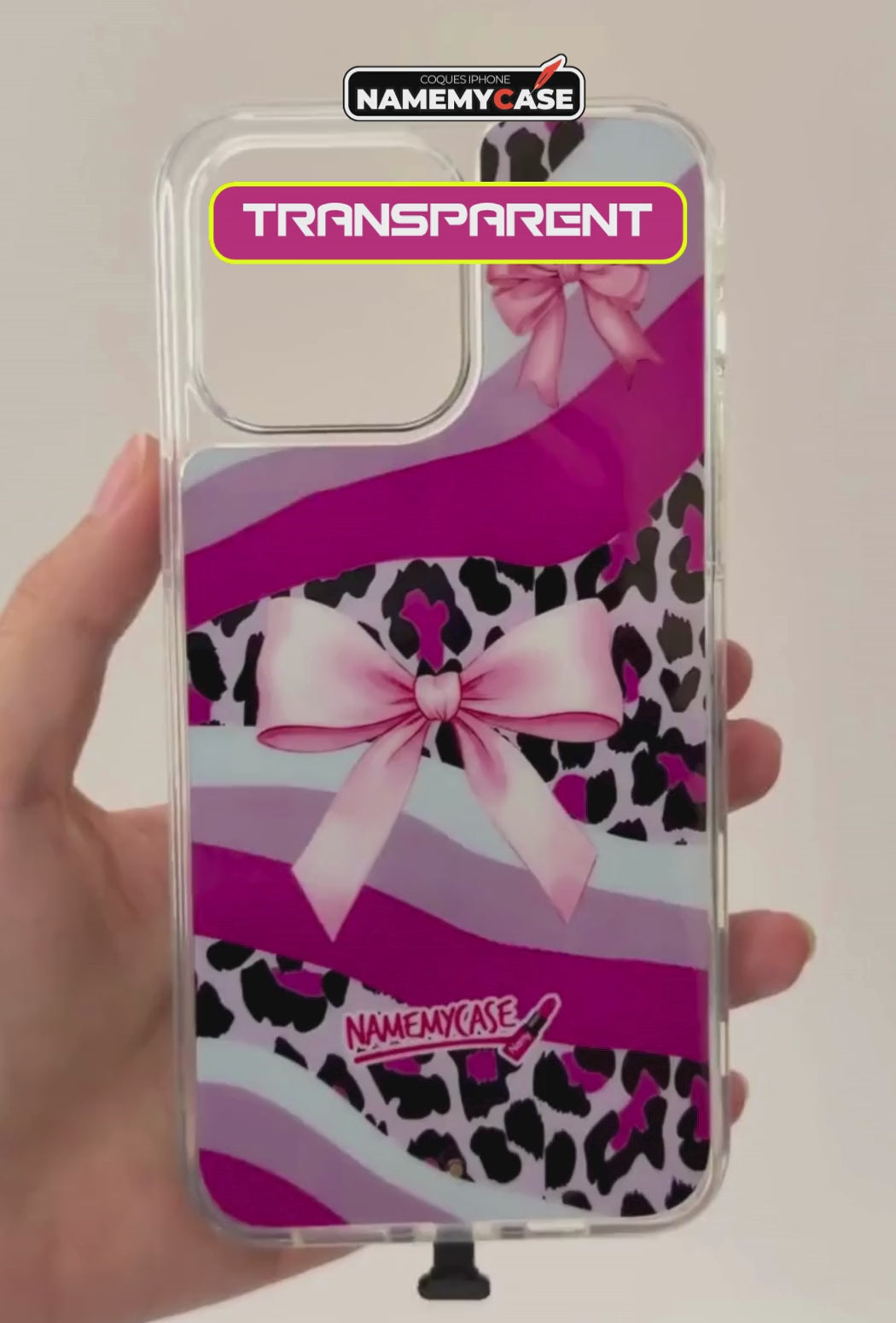 Coque iPhone LED - Pink Safari