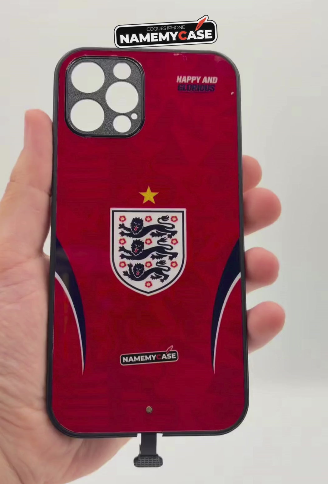 Coque iPhone LED - Maillot Coupe du Monde Angleterre