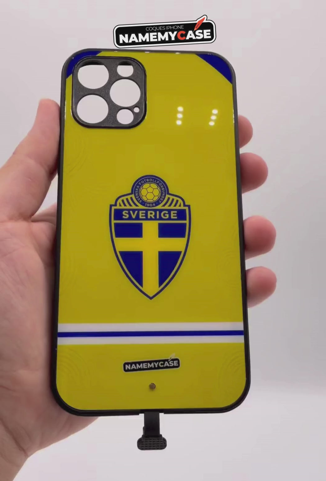 Coque iPhone LED - Maillot Coupe du Monde Suède