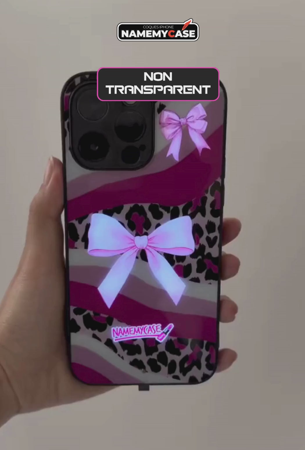 Coque iPhone LED - Pink Safari