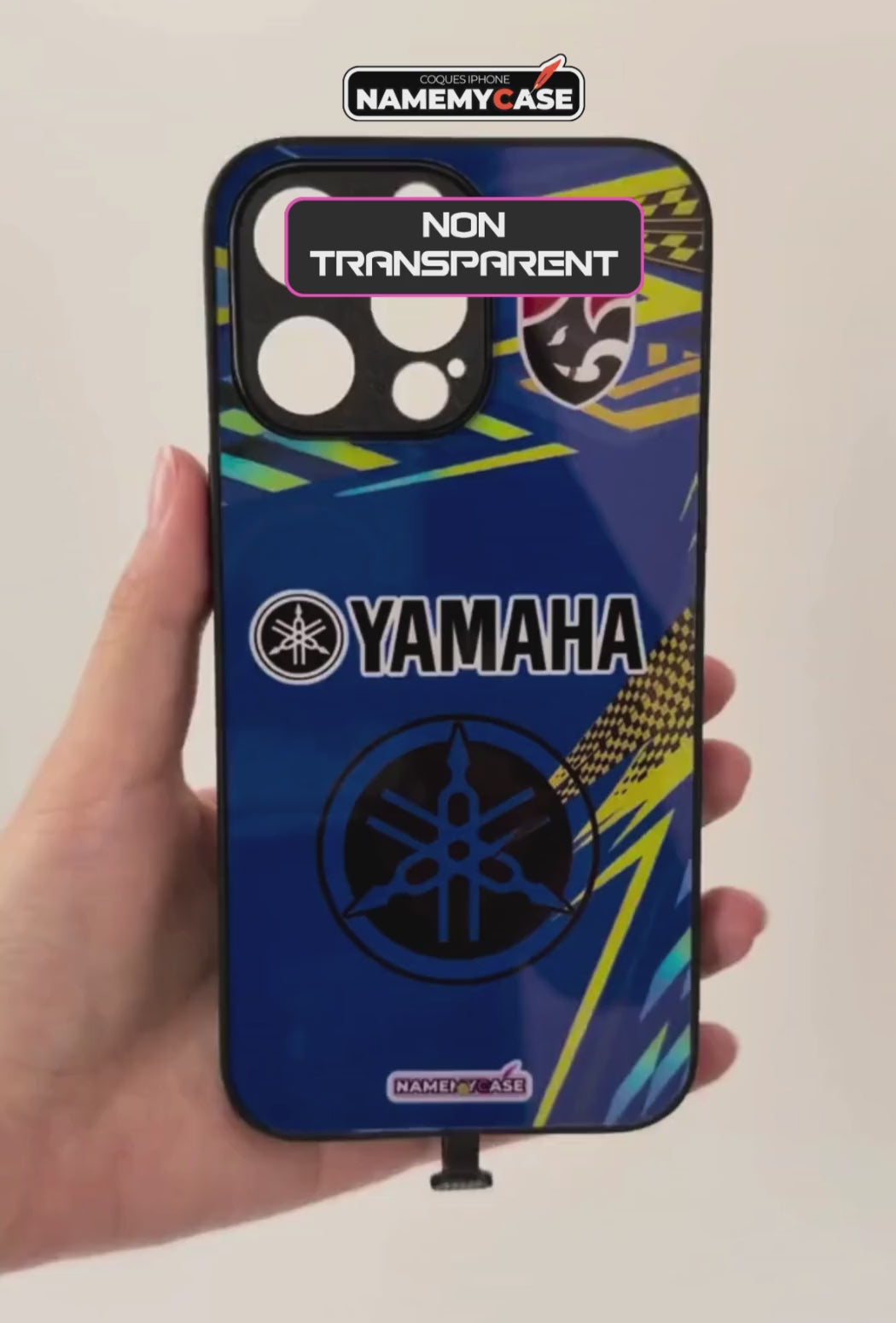 Coque iPhone LED - Yamaha Bleu