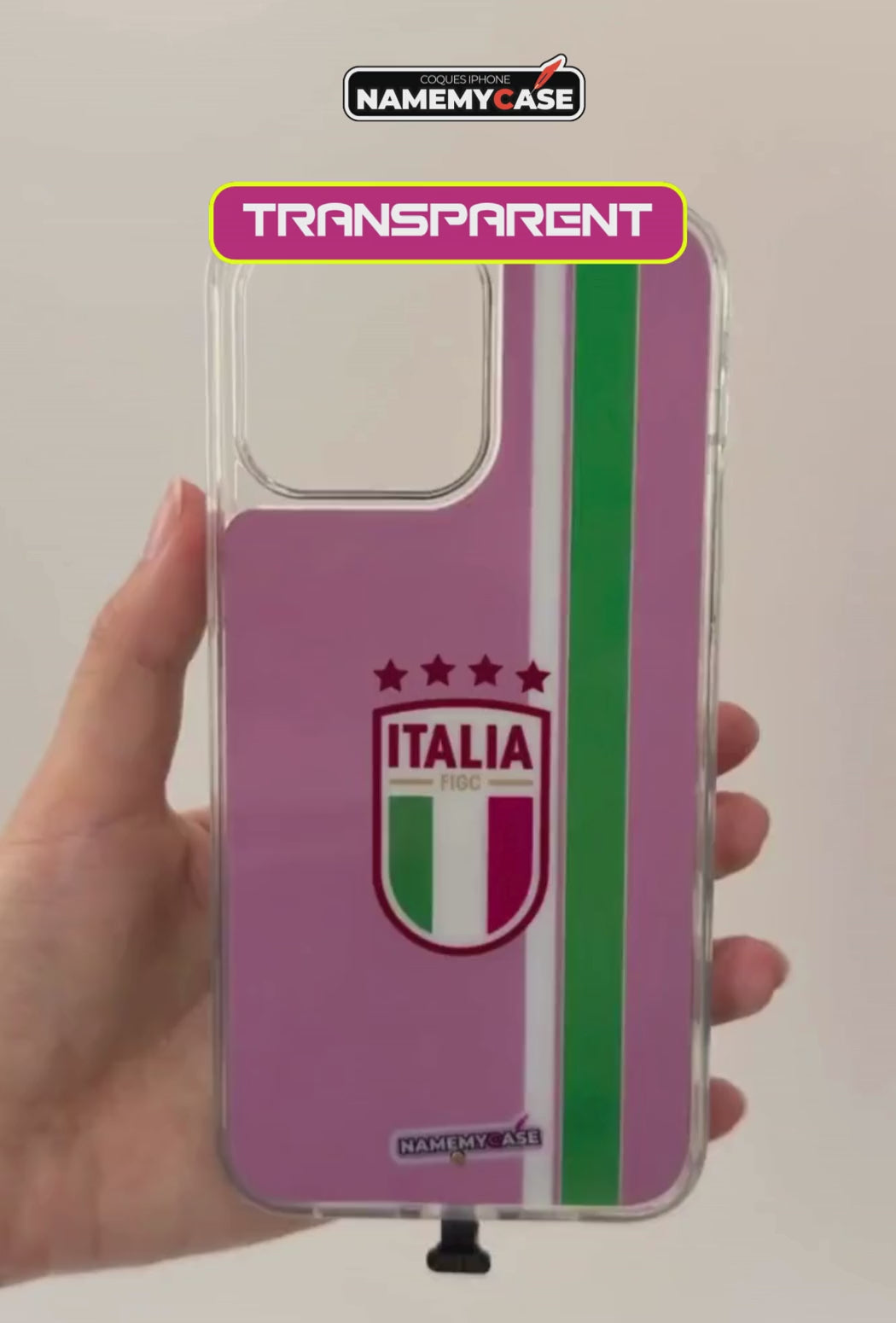 Coque iPhone LED - Italie rose
